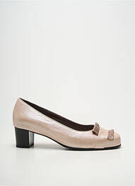Escarpins tissage satiné talon de 4 à 6cm beige JMG HOUCKE femme