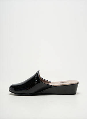 Chaussons/pantoufles bout rond talon de 4 à 6cm noir HELLER femme