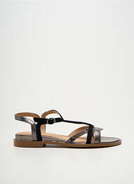 Sandales/nu pieds chiquet talon plat jusqu'à 3cm argent EMILIE KARSTON femme