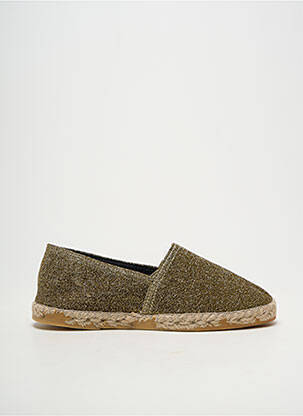 Espadrilles tissage satiné talon plat jusqu'à 3cm or LA MAISON DE L'ESPADRILLE femme