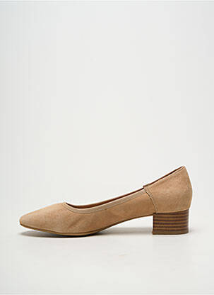 Escarpins type de semelle amortissante talon de 4 à 6cm beige EMILIE KARSTON femme