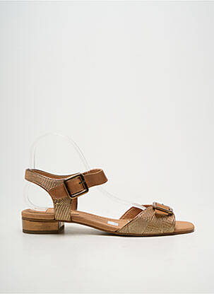Sandales/nu pieds matière lisse talon plat jusqu'à 3cm marron EMILIE KARSTON femme
