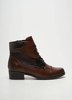 Bottines/boots fourrée talon plat jusqu'à 3cm marron REMONTE femme