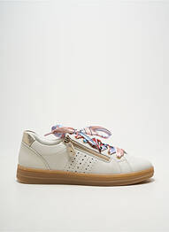 Baskets fermeture zip et lacets talon plat jusqu'à 3cm blanc REMONTE femme