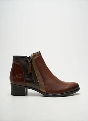 Bottines/boots fourrée talon de 4 à 6cm marron REMONTE femme