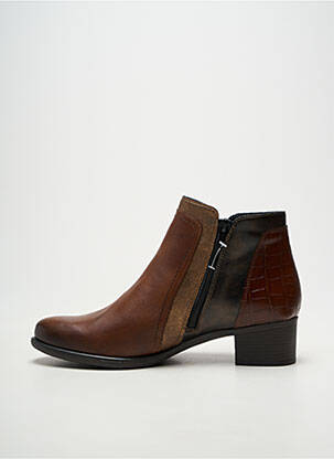 Bottines/boots fourrée talon de 4 à 6cm marron REMONTE femme
