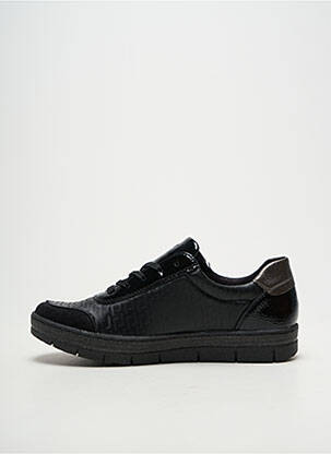 Baskets fermeture zip et lacets talon plat jusqu'à 3cm noir REMONTE femme