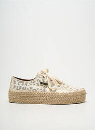 Espadrilles tissage satiné talon de 4 à 6cm or LES TROPEZIENNES PAR M.BELARBI femme