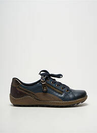 Baskets fermeture zip et lacets talon plat jusqu'à 3cm bleu REMONTE femme