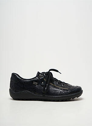 Baskets fermeture zip et lacets talon plat jusqu'à 3cm noir REMONTE femme