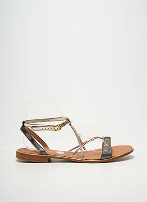 Sandales/nu pieds chiquet talon plat jusqu'à 3cm or LES TROPEZIENNES PAR M.BELARBI femme