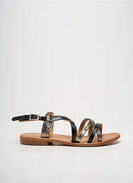 Sandales/nu pieds chiquet talon plat jusqu'à 3cm noir LES TROPEZIENNES PAR M.BELARBI femme