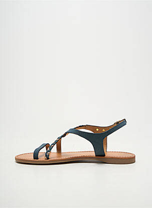 Sandales/nu pieds tissage satiné talon plat jusqu'à 3cm bleu LES TROPEZIENNES PAR M.BELARBI femme
