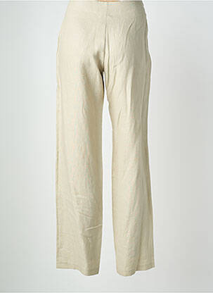 Pantalon droit fermeture zippée sous rabat boutonné beige QUATTRO femme