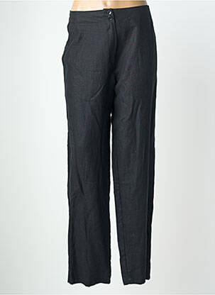 Pantalon droit fermeture zippée sous rabat boutonné noir QUATTRO femme