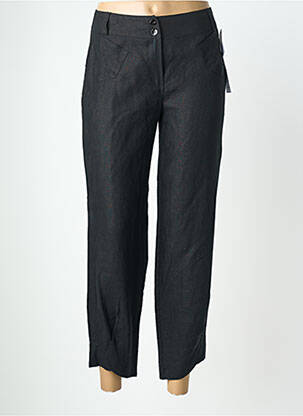 Pantalon 7/8 fermeture zippée sous rabat boutonné noir QUATTRO femme