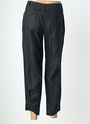 Pantalon 7/8 fermeture zippée sous rabat boutonné noir QUATTRO femme