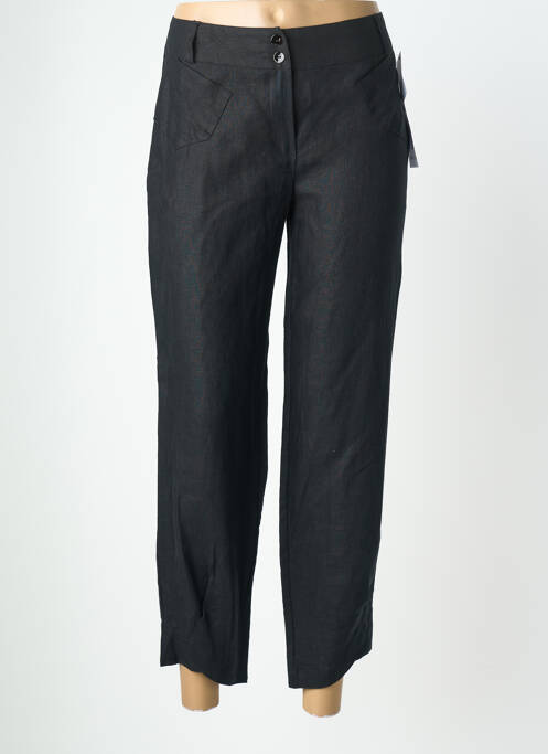 Pantalon 7/8 fermeture zippée sous rabat boutonné noir QUATTRO femme