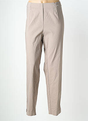 Pantalon slim taille élastique taille normale marron QUATTRO femme