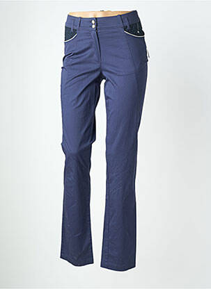 Pantalon slim tissage popeline taille normale bleu QUATTRO femme