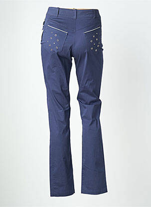 Pantalon slim tissage popeline taille normale bleu QUATTRO femme