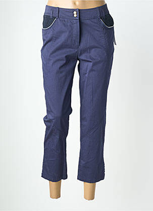 Pantalon 7/8 stretch taille normale bleu QUATTRO femme