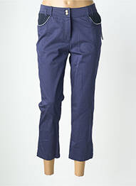 Pantalon 7/8 stretch taille normale bleu QUATTRO femme