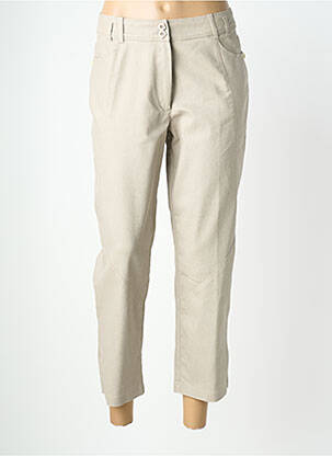 Pantalon 7/8 stretch taille normale beige QUATTRO femme