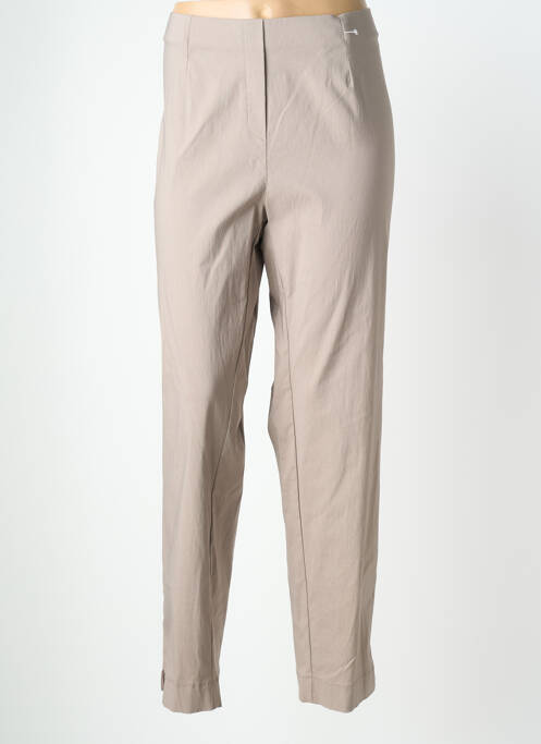 Pantalon slim taille élastique taille normale marron QUATTRO femme