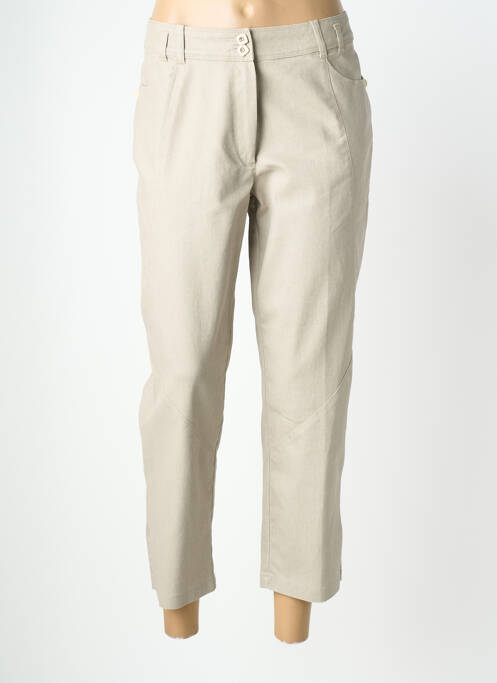 Pantalon 7/8 stretch taille normale beige QUATTRO femme