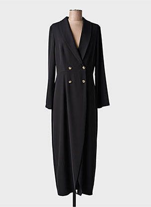 Robe longue manches longues manches longues noir PAOLA TIENFORTI femme