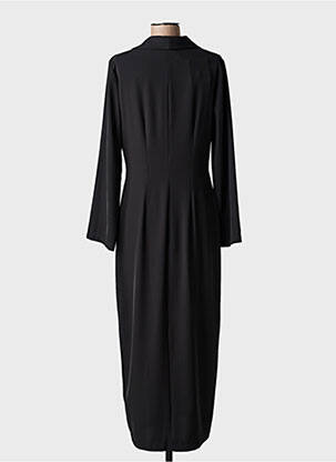 Robe longue manches longues manches longues noir PAOLA TIENFORTI femme
