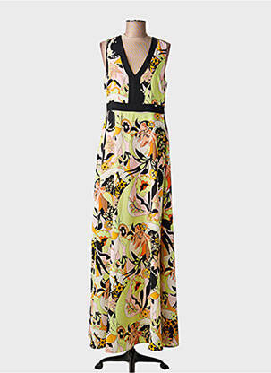 Robe longue imprimé fleurs sans manche vert GAUDI femme