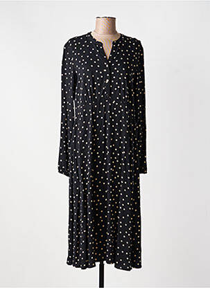 Robe mi-longue manches longues manches longues noir BETTY BARCLAY femme