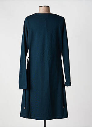 Robe mi-longue manches longues manches longues bleu LA FEE MARABOUTEE femme