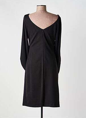 Robe mi-longue manches longues manches longues noir VERA MONT femme