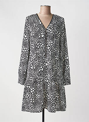 Robe courte manches longues manches longues noir MARBLE femme