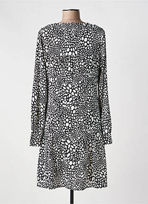 Robe courte manches longues manches longues noir MARBLE femme