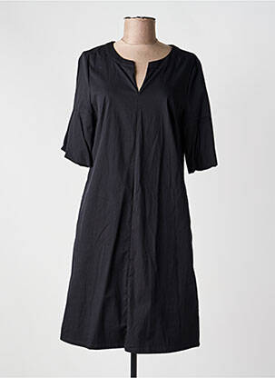Robe mi-longue manches courtes manches courtes noir ROBE LEGERE BY VERA MONT femme