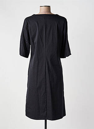 Robe mi-longue manches courtes manches courtes noir ROBE LEGERE BY VERA MONT femme