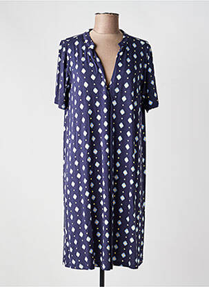 Robe courte manches courtes manches courtes bleu MD'M femme