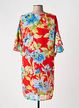 Robe courte coupe fluide manches courtes rouge ARTIGLI femme