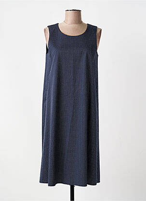 Robe mi-longue sans manche sans manche bleu ORTO BOTANICO femme