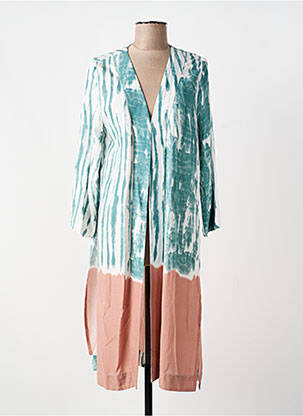 Veste kimono imprimé tie and dye vert MD'M femme