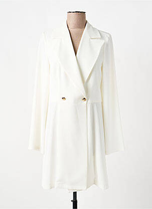 Manteau long coupe cintrée sans capuche beige PAOLA TIENFORTI femme
