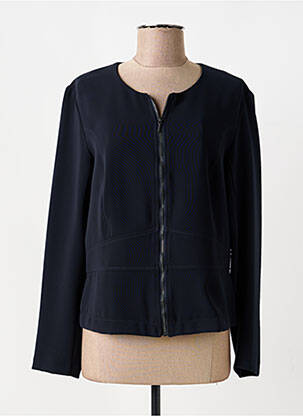 Veste chic tissage crêpe bleu DIANE LAURY femme