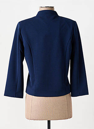 Veste chic fermeture boutonnée sur le devant bleu K-DESIGN femme