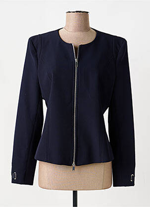 Veste chic col rond bleu EVA KAYAN femme