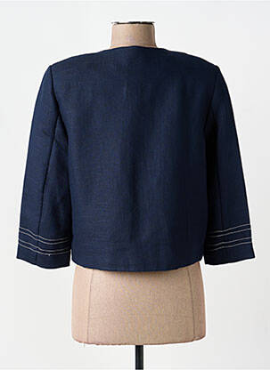 Veste chic tissage crêpe bleu DIANE LAURY femme