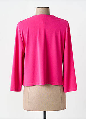 Veste chic tissage crêpe rose FRANCE RIVOIRE femme